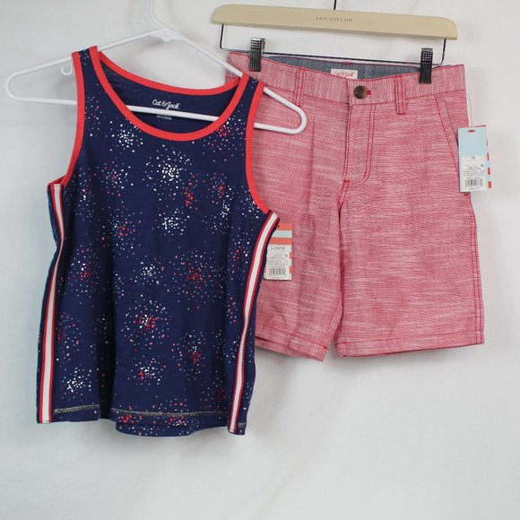 New w/ Tags: Cat n' Jack Tank Top and Shorts Combo - Sz 10-12 - Picture 1 of 7